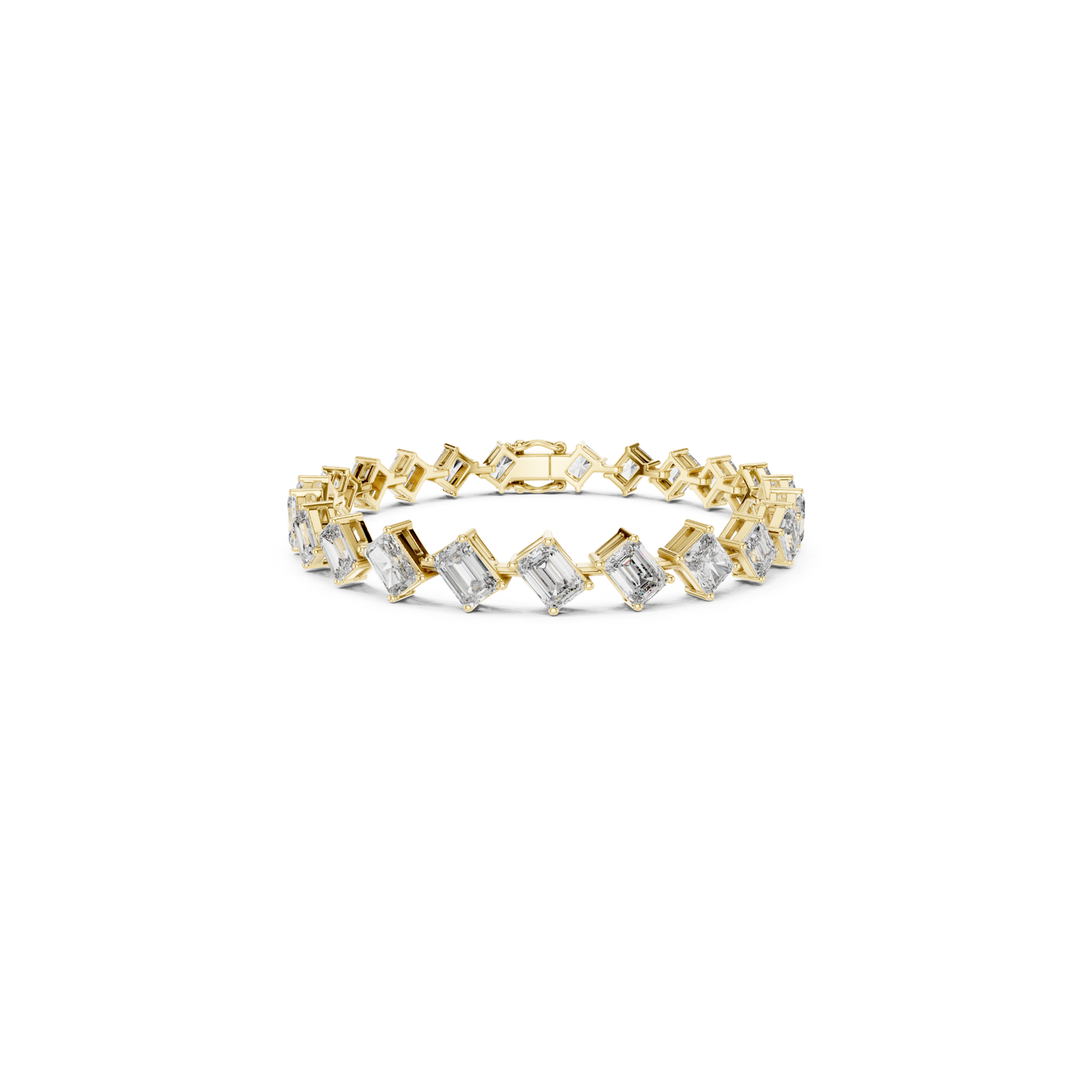 Emerald & Radiant Cut Diamond Tennis Bracelet | Luxury Style