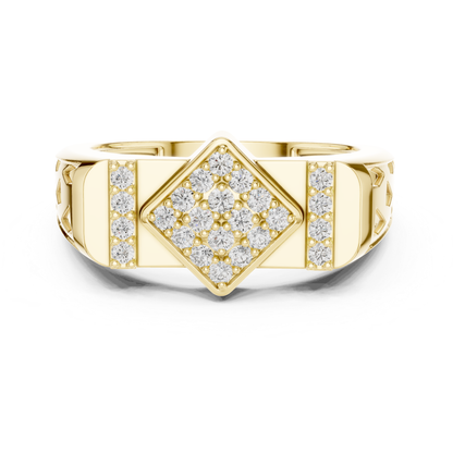 Princess Shape Round Diamond Ring | Modern Luxury Style