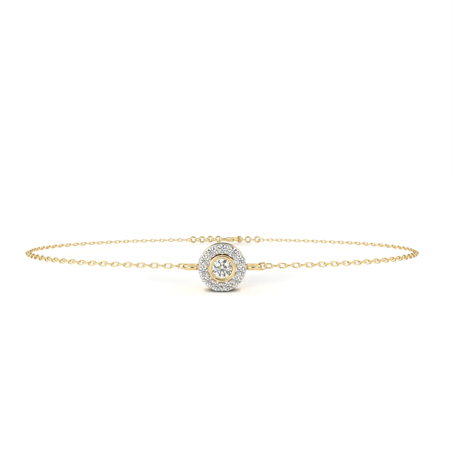 Radiant Halo Diamond Bracelet
