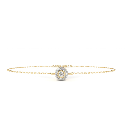 Radiant Halo Diamond Bracelet