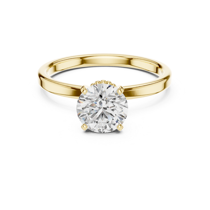 Round Diamond Classic Band Ring | 18K Gold Fine Jewelry