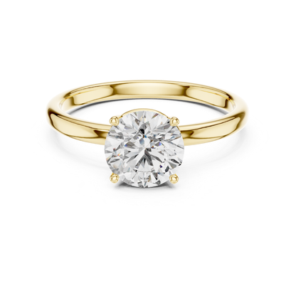 Round Diamond Smooth Band Ring | Seamless Brilliance, Pure Luxury