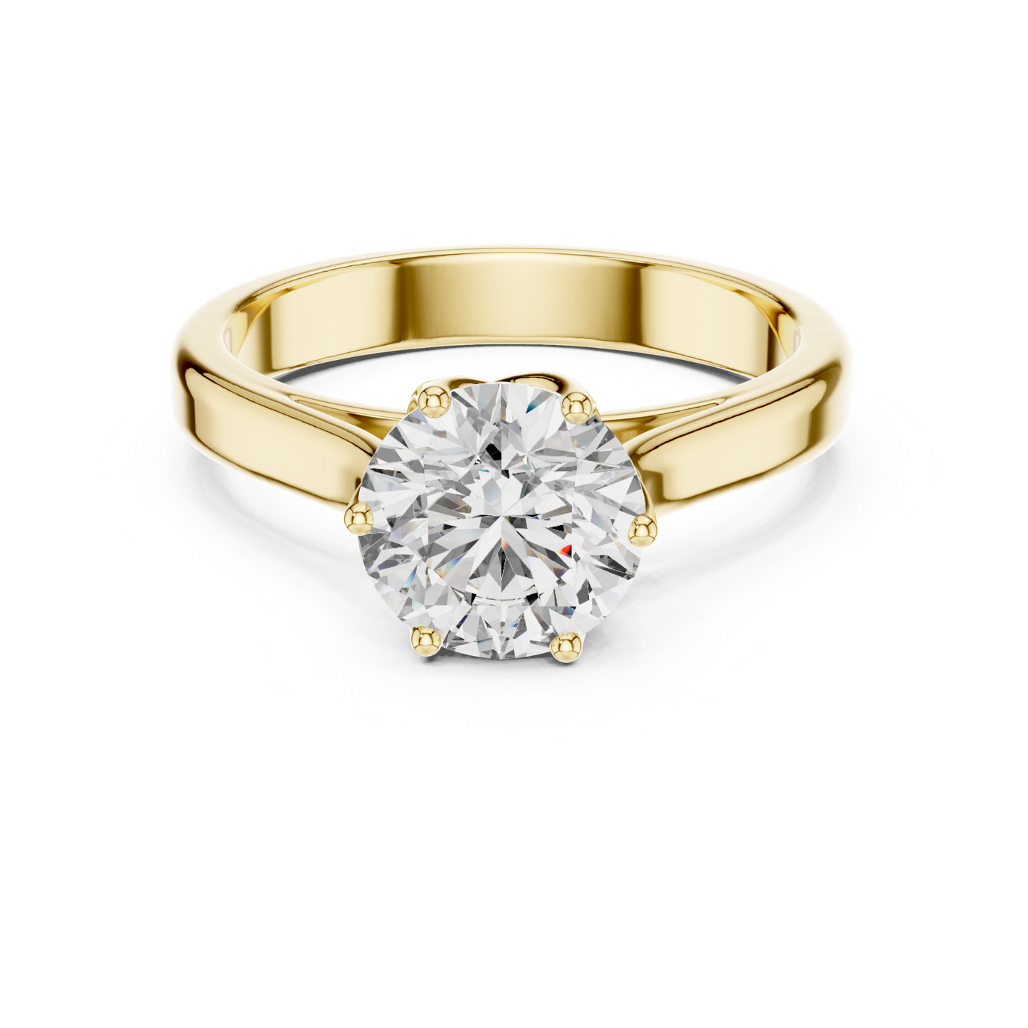 Round Diamond Classic Band Ring | Fine 18K 14K 10K Gold Luxe