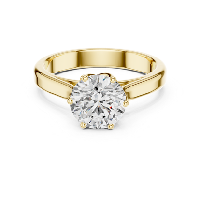 Round Diamond Classic Band Ring | Fine 18K 14K 10K Gold Luxe