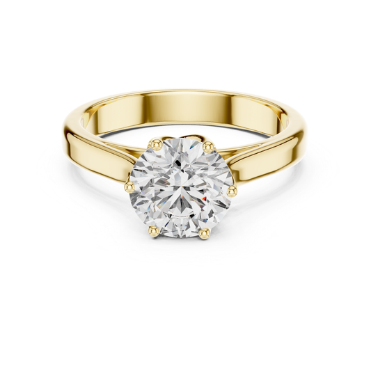 Round Diamond Classic Band Ring | Fine 18K 14K 10K Gold Luxe