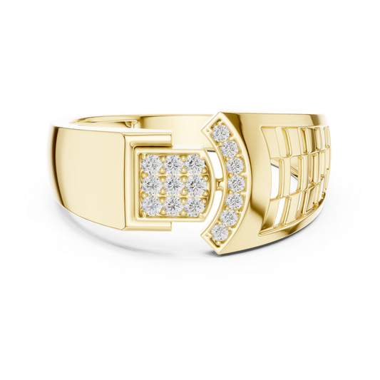 Men's Round Diamond Statement Rings | Modern Luxury Style