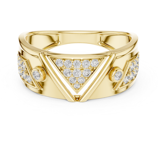 Luxury Triangle Diamond Band Rings | Modern Glamour Style