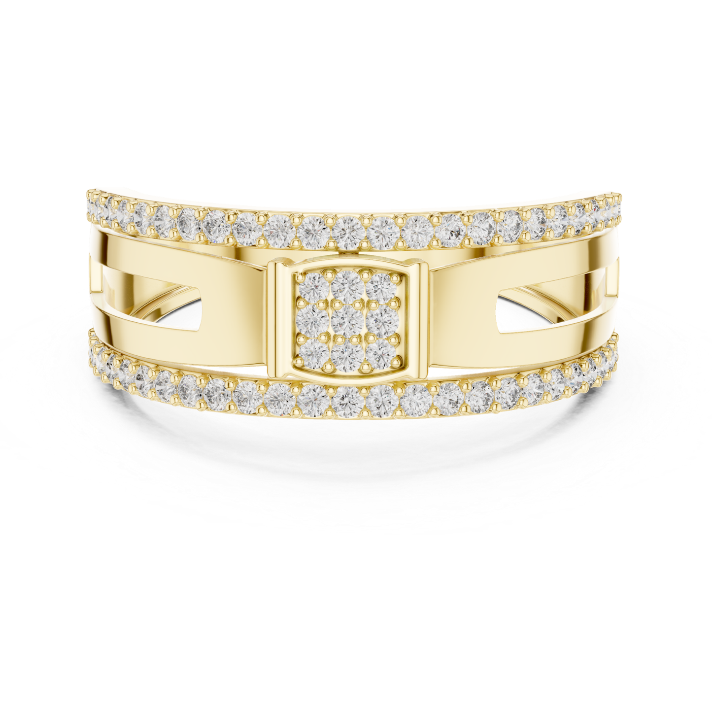 Luxury Men’s Diamond Band | Modern White Gold Wedding Style