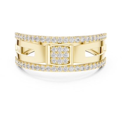 Luxury Men’s Diamond Band | Modern White Gold Wedding Style