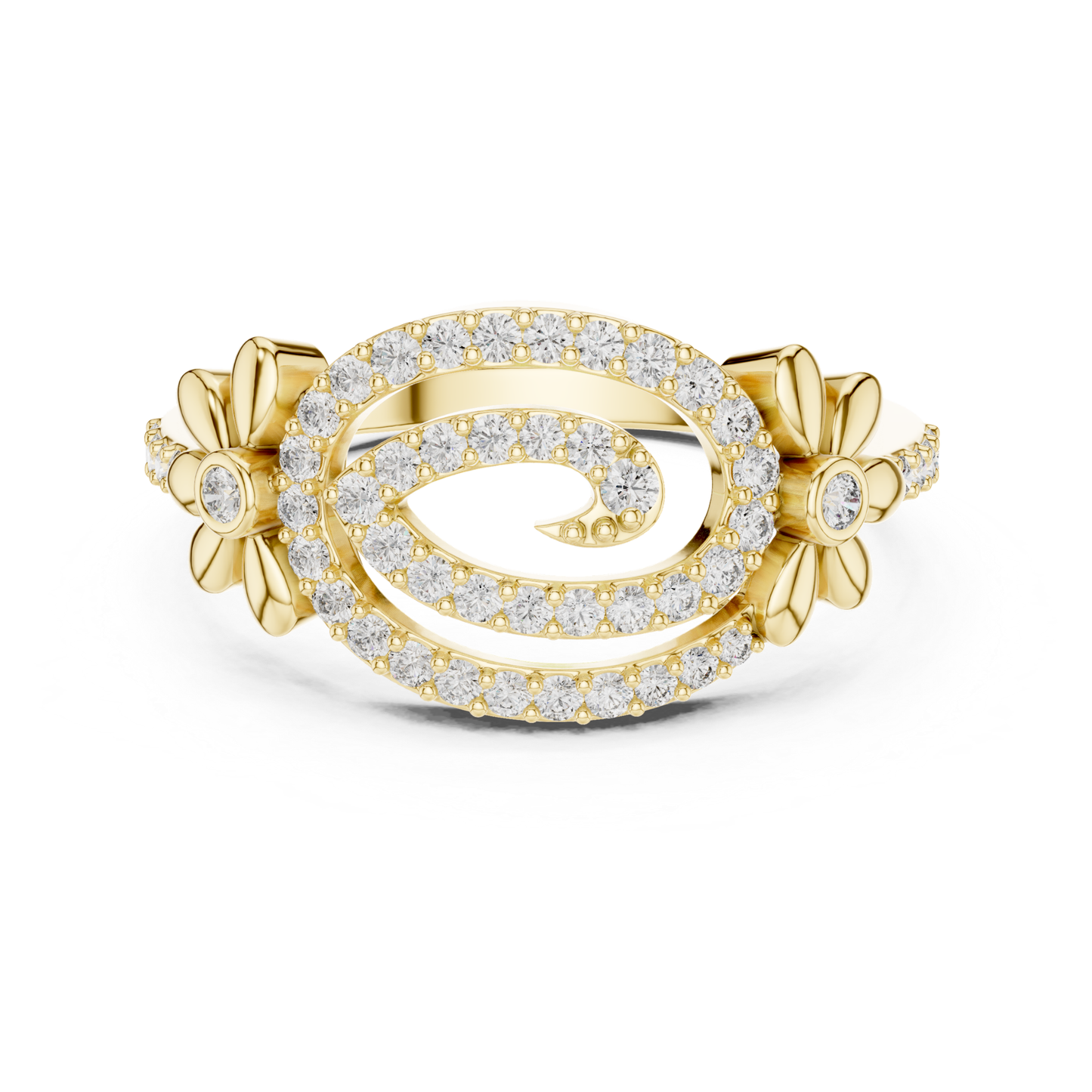 Floral Swirl Diamond Rings | Elegant Luxury Jewelry Style
