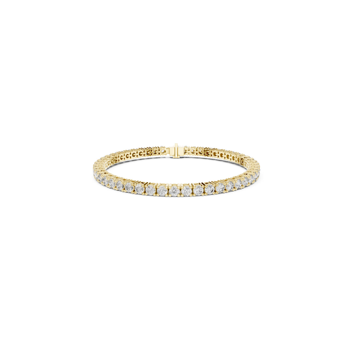 Round Cut Diamond Tennis Bracelet | Luxury White Gold Style