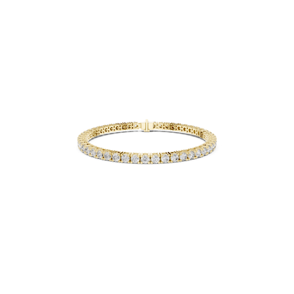 Round Cut Diamond Tennis Bracelet | Luxury White Gold Style