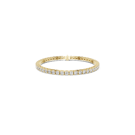 Round Cut Diamond Tennis Bracelet | Luxury White Gold Style