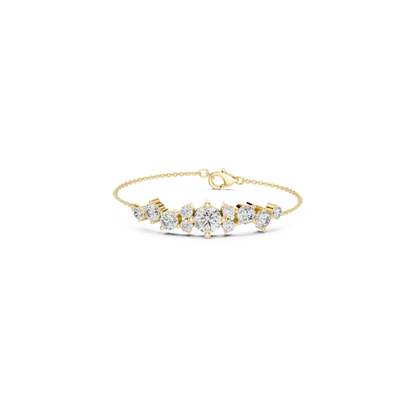 Round Diamond Cluster Bracelet | Elegant Luxury Style