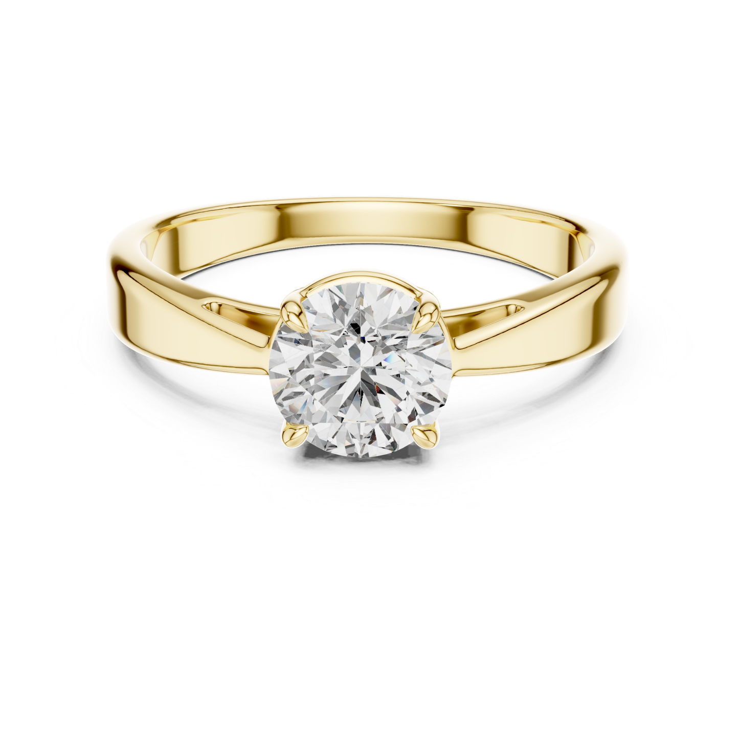 Round Diamond Classic Ring | 18K Gold Fine Jewelry