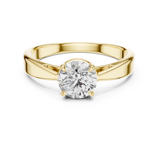 Round Diamond Classic Ring | 18K Gold Fine Jewelry