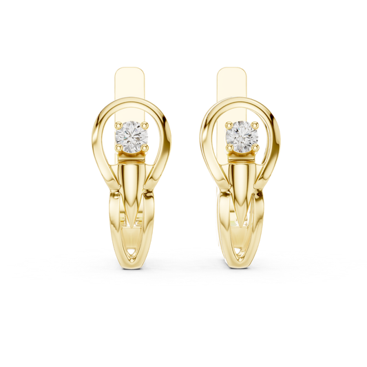 Oval Open Frame Diamond Hoop Earrings | Minimal Modern Elegance