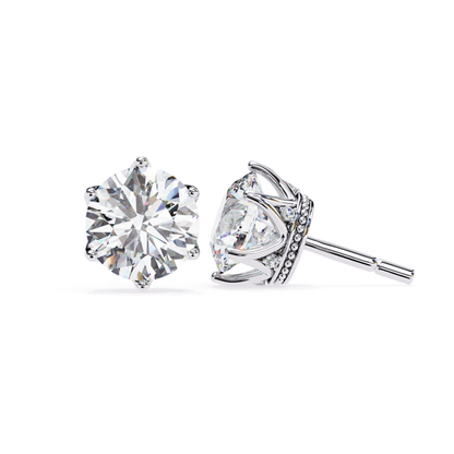 Rose Gold Lab Grown Diamond Stud Earrings