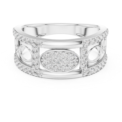Luxury Diamond Open Pattern Band | Contemporary Fine Jewelry Style