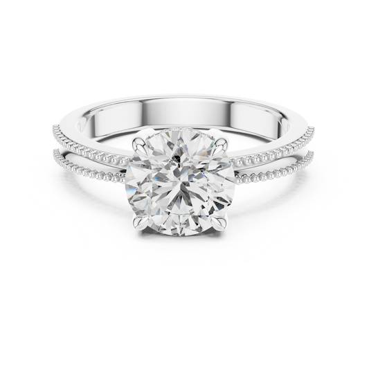 Round Diamond Double Edge Band Ring | Double the Brilliance