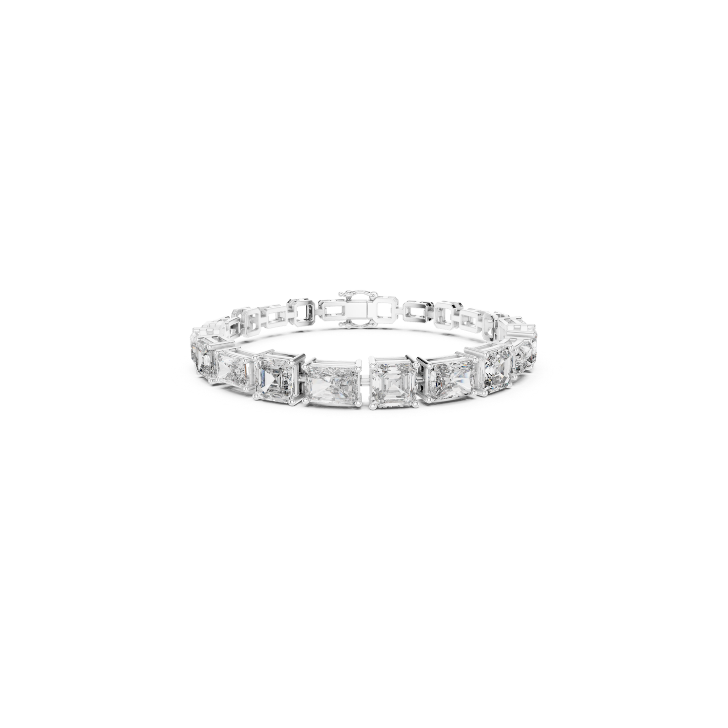 Emerald & Radiant Cut Diamond Tennis Bracelet | Luxury Style