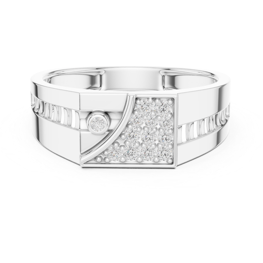 Luxury Round Diamond Band | Modern Geometric Statement Style