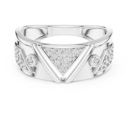 Luxury Triangle Diamond Band Rings | Modern Glamour Style