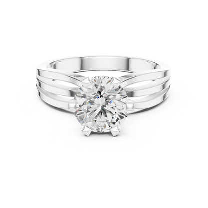Round Diamond Layered Band Ring | Fine 18K 14K 10K Gold Luxe
