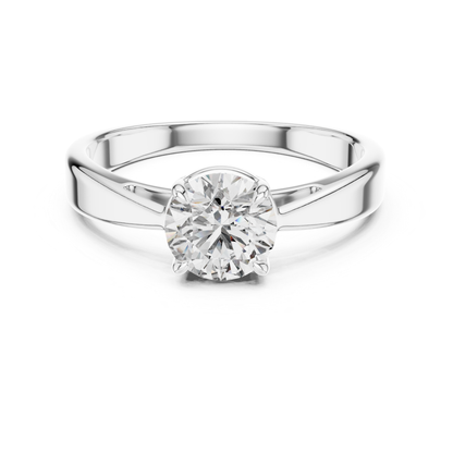 Round Diamond Classic Ring | 18K Gold Fine Jewelry