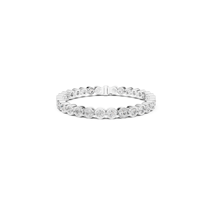 Round Bezel Set Diamond Tennis Bracelet | Modern Luxury Style