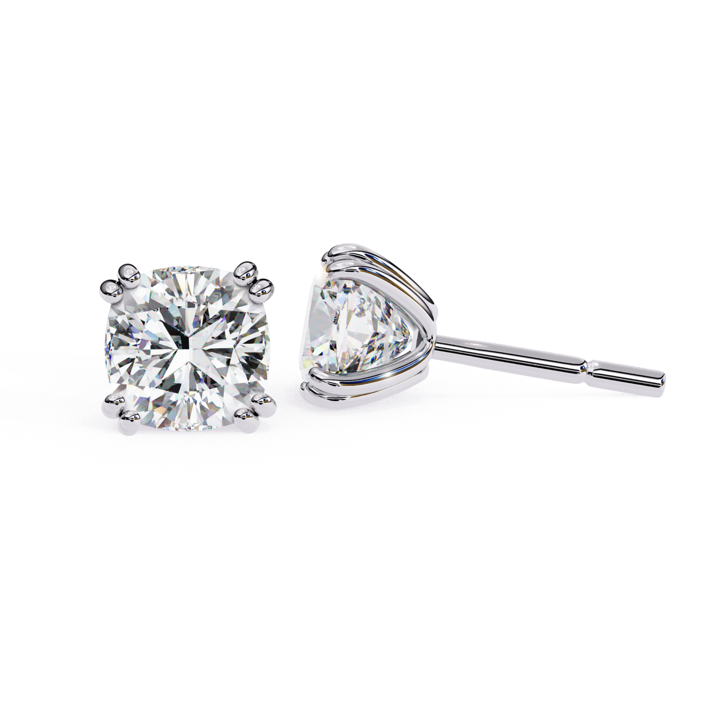 Real Lab Grown Diamond Gold Stud Earrings | Timeless Fine Jewelry