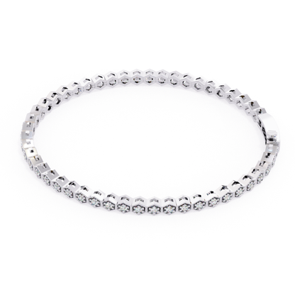 Hexa Gold Diamond Tennis Bracelet | Six Sides of Pure Luxury