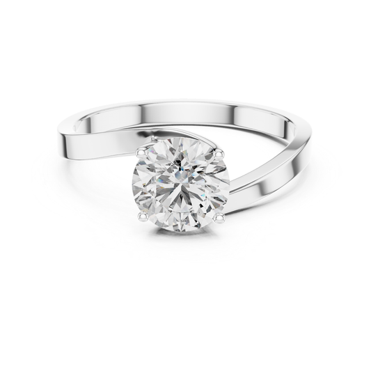 Round Diamond Open Band Ring | Where Brilliance Breathes Free