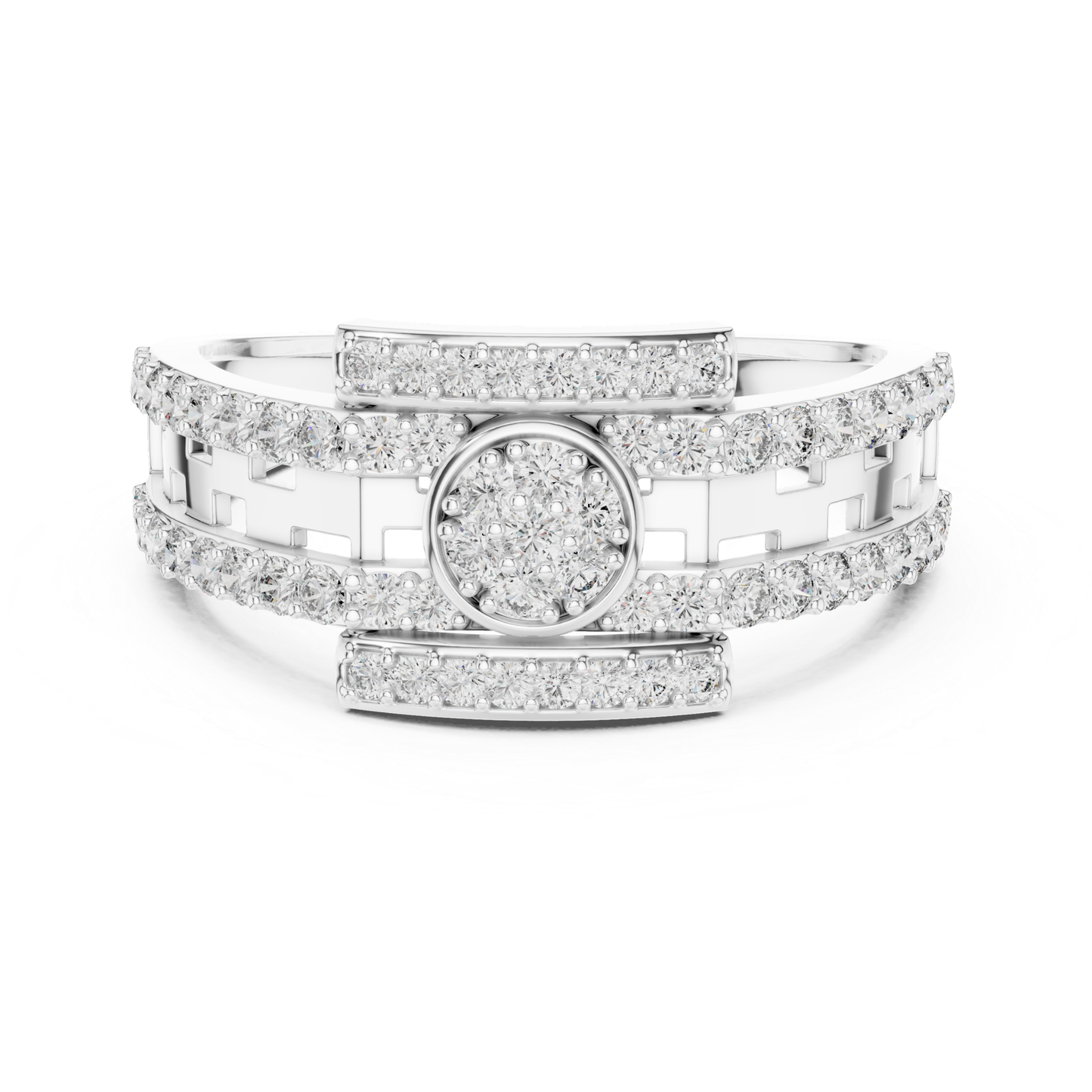 Luxury Diamond Open Wrap Rings | Contemporary White Gold Style