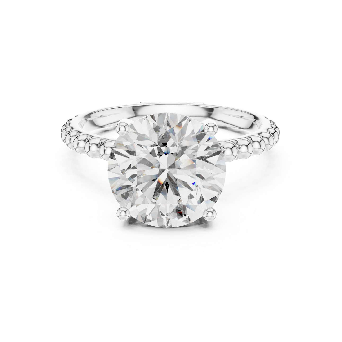 Round Diamond Beaded Band Ring | Brilliance Bead by Bead