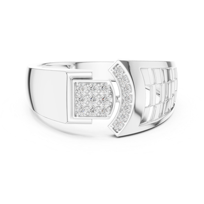 Men's Round Diamond Statement Rings | Modern Luxury Style