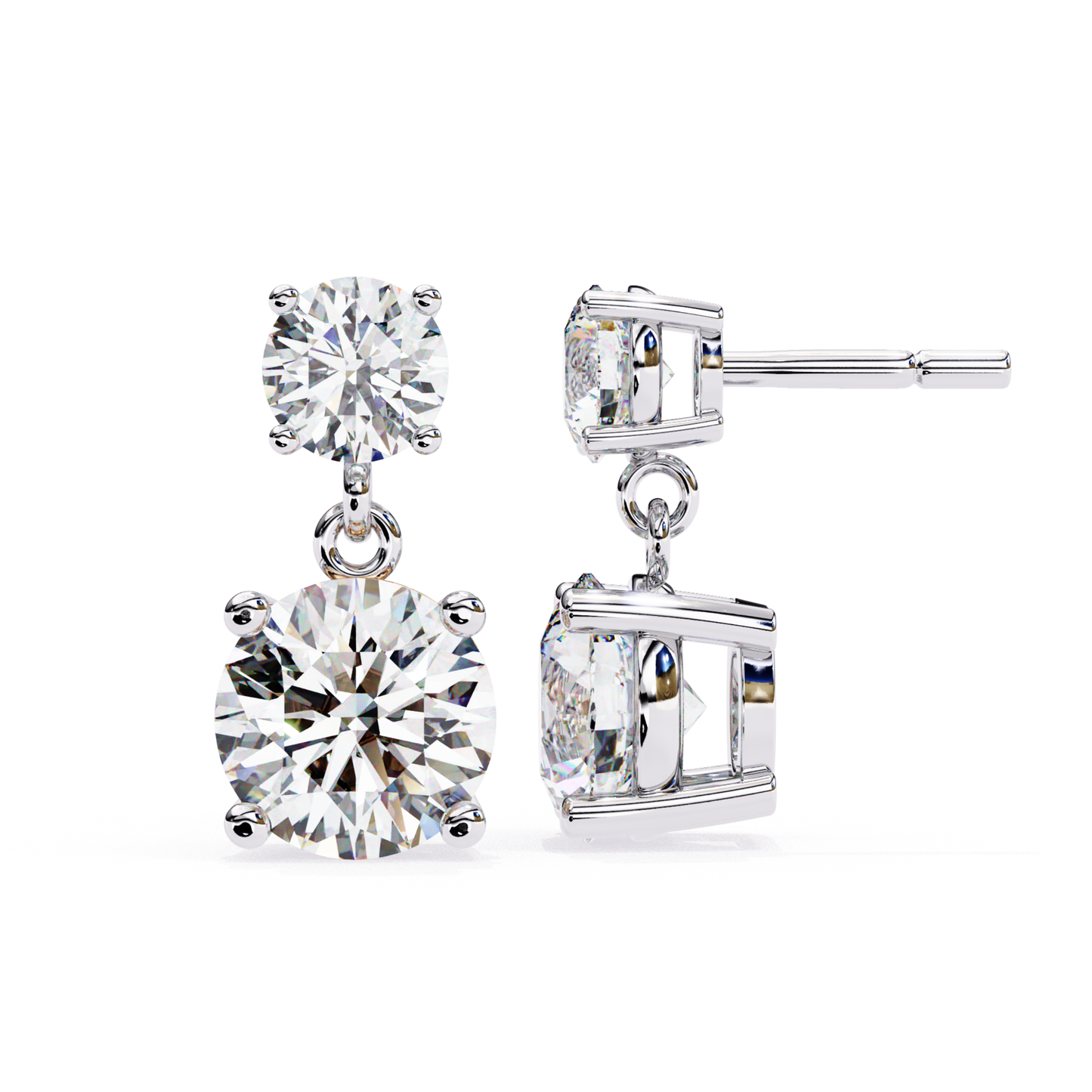 Laborgezüchtete Diamant-Tropfen-Ohrstecker in Gelbgold | Elegante Tropfen