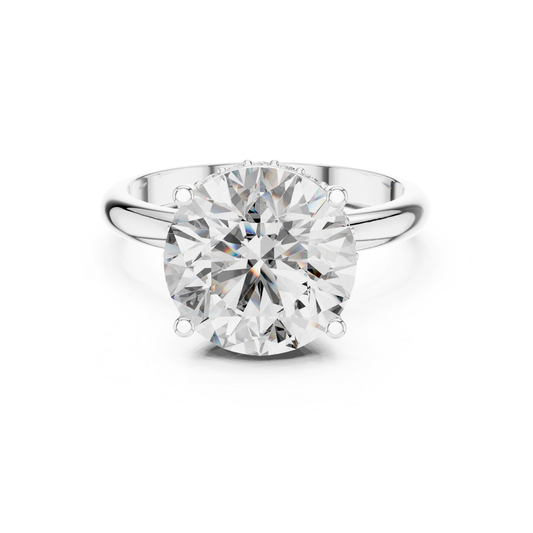 Classic Round Cut Diamond Solitaire Ring | The One & Only Forever