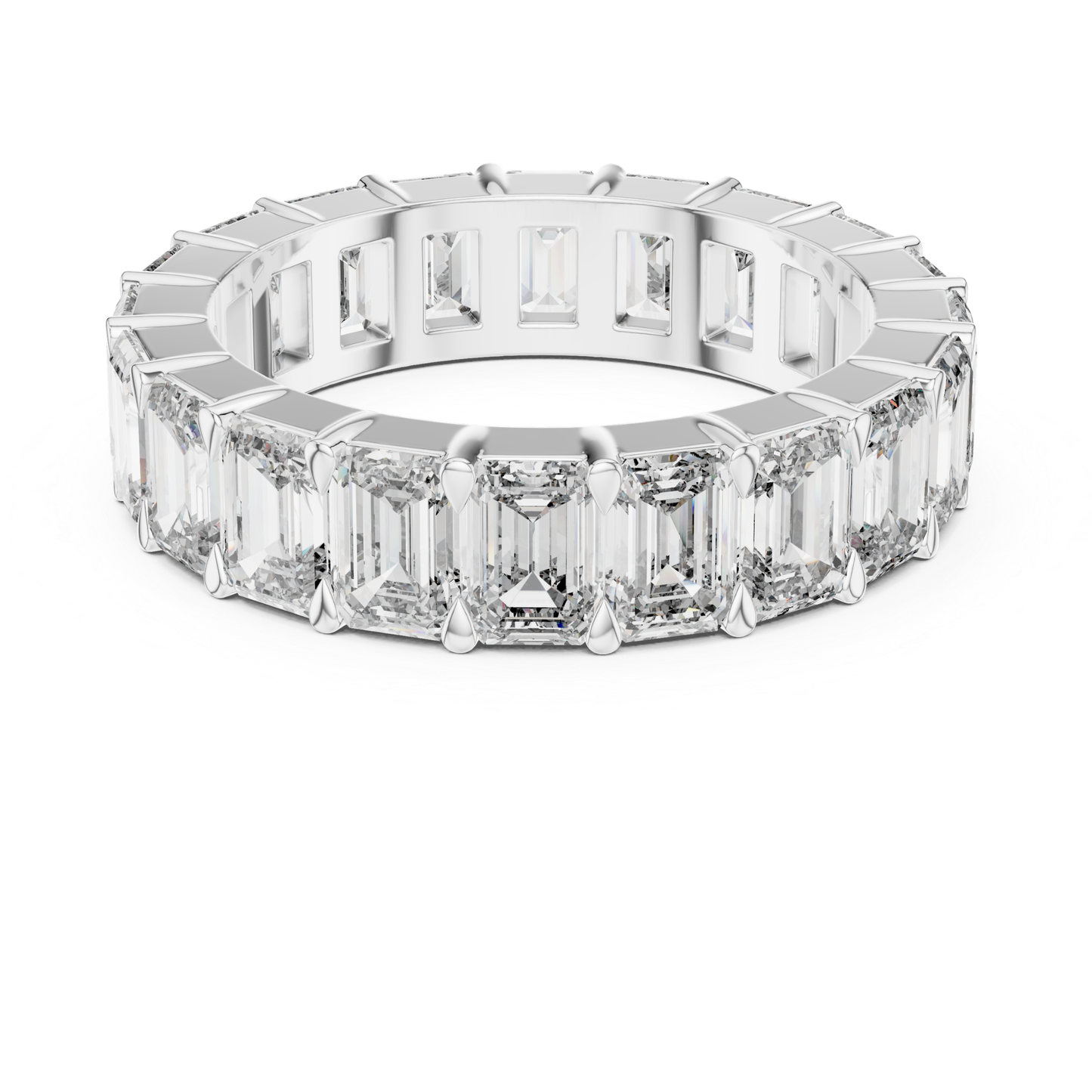 Emerald Cut Diamond Eternity Band | Infinite Step-Cut Brilliance