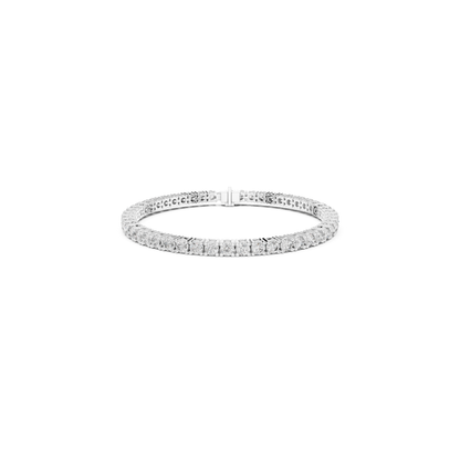Round Cut Diamond Tennis Bracelet | Luxury White Gold Style
