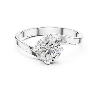 Round Diamond Wrap Band Ring | 18K Gold Fine Jewelry