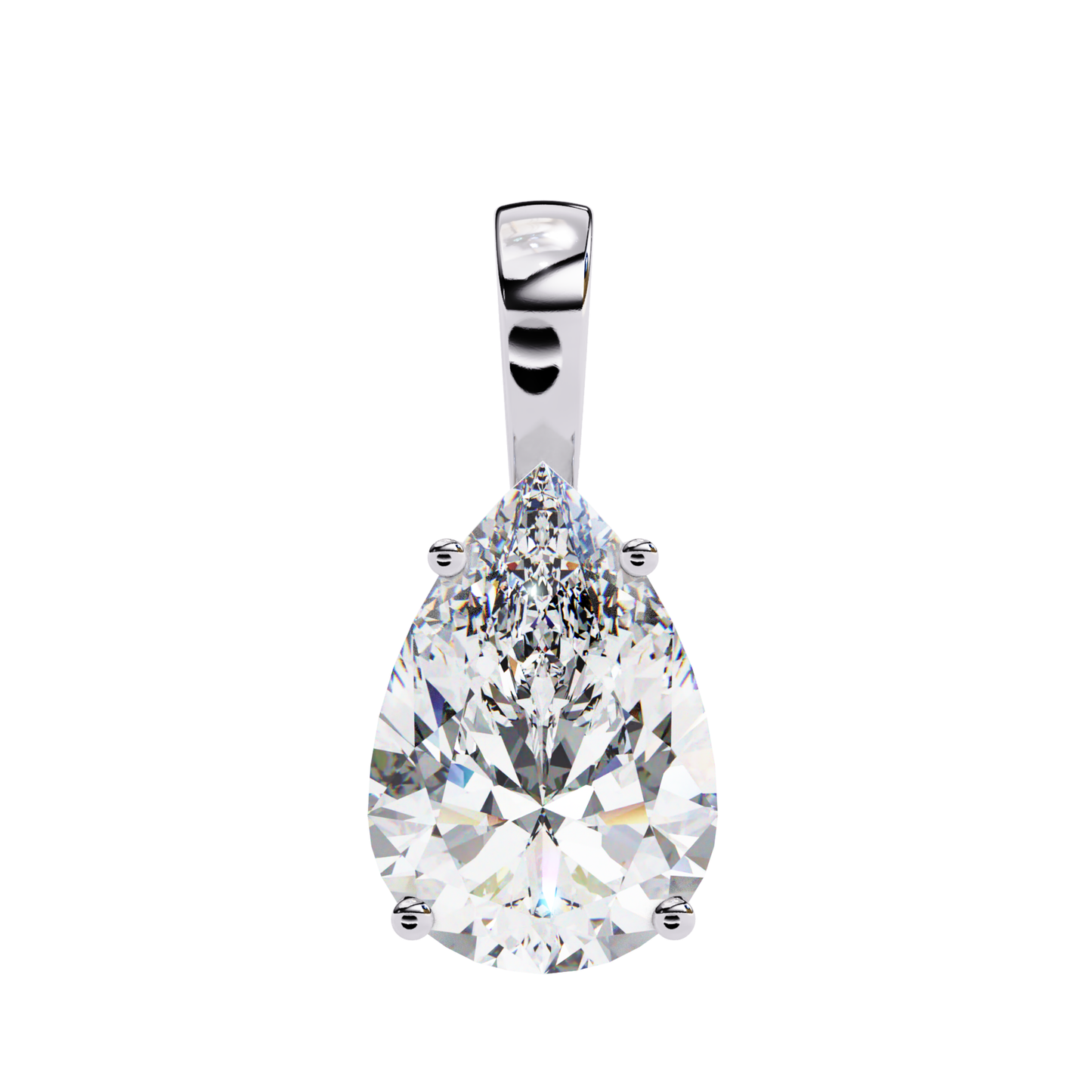 Radiant Pear Elegance Pendant | 18K Fine Gold Jewelry