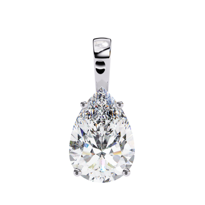 Radiant Pear Elegance Pendant | 18K Fine Gold Jewelry