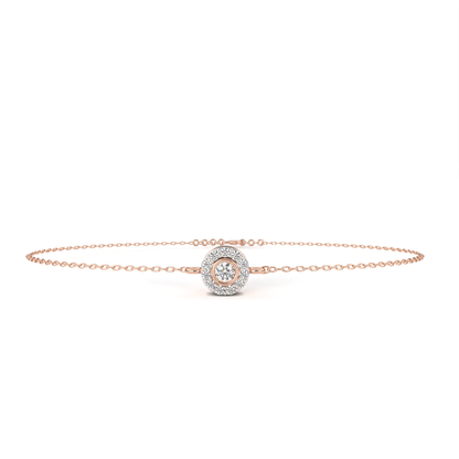 Radiant Halo Diamond Bracelet