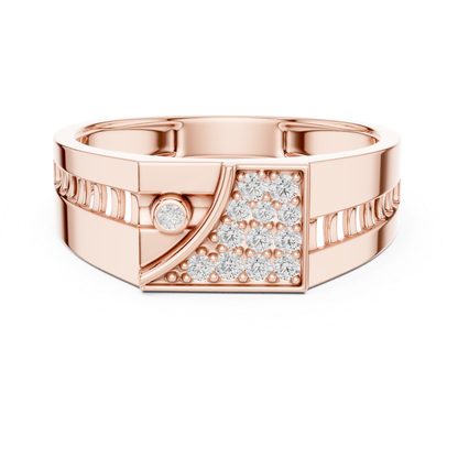 Luxury Round Diamond Band | Modern Geometric Statement Style