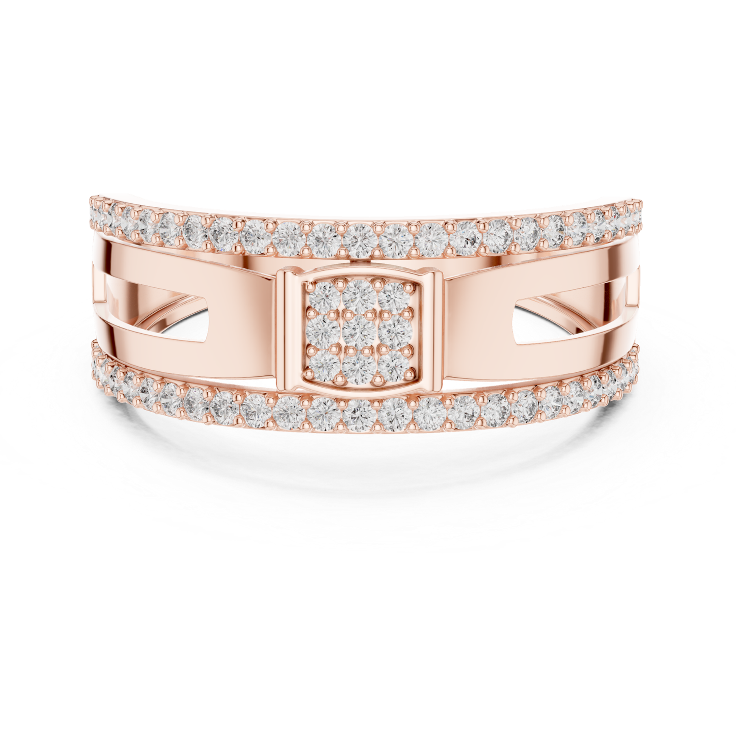 Luxury Men’s Diamond Band | Modern White Gold Wedding Style