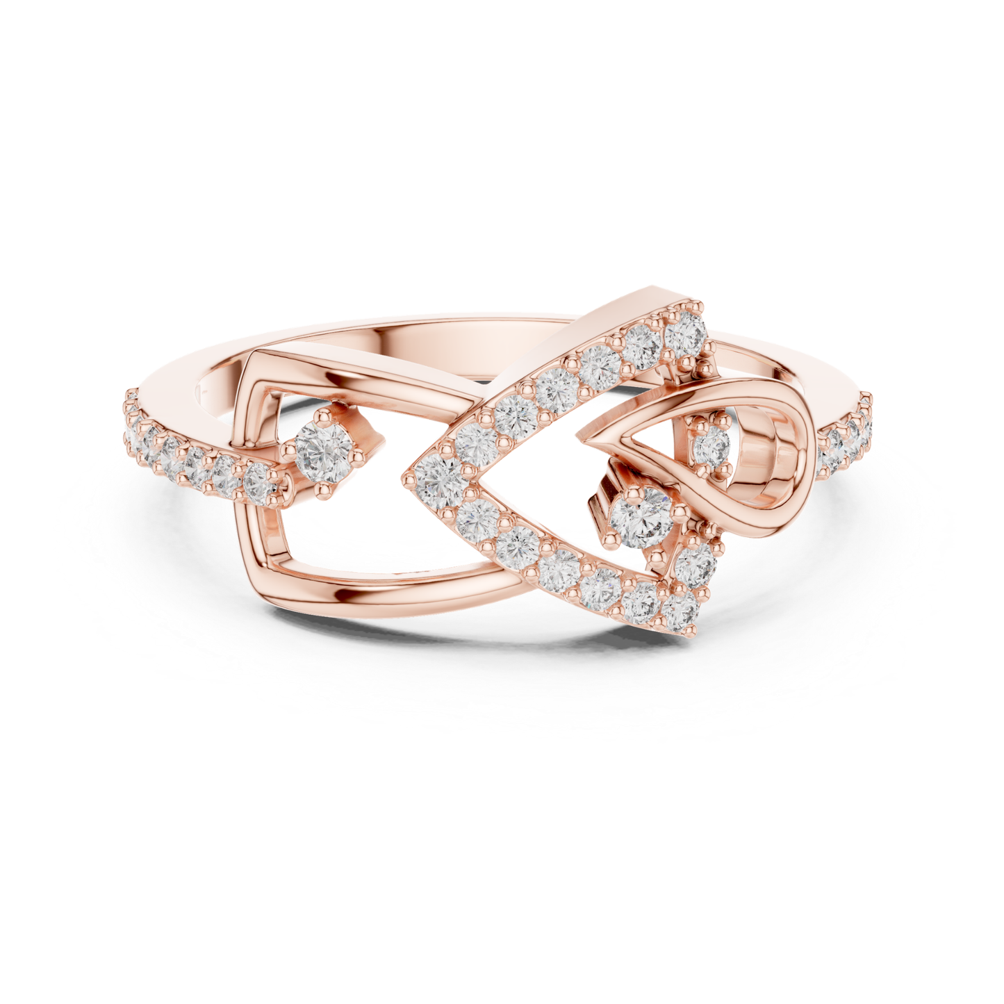 Princess Cut Open Wrap Diamond Ring | Modern Luxury Style