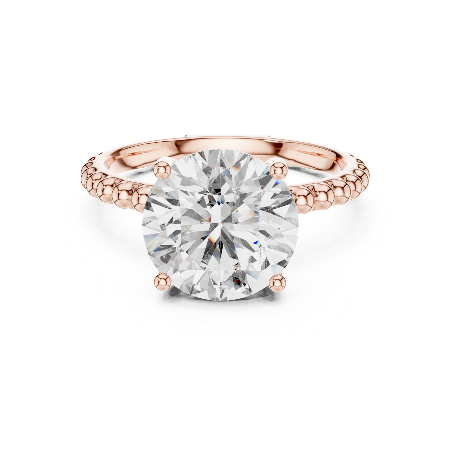 Round Diamond Beaded Band Ring | Brilliance Bead by Bead