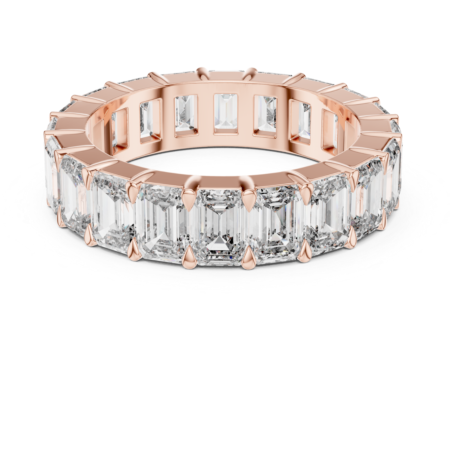 Emerald Cut Diamond Eternity Band | Infinite Step-Cut Brilliance