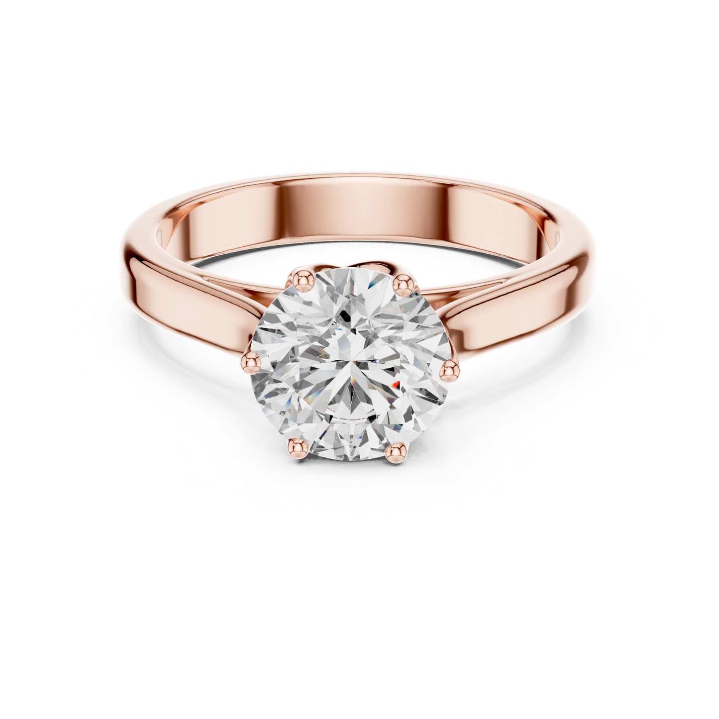 Round Diamond Classic Band Ring | Fine 18K 14K 10K Gold Luxe